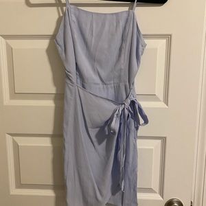 Blue wrap dress